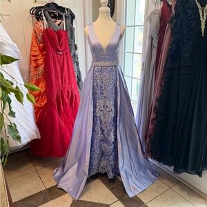 Dress designer - JJs House Lavender Lace Prom Dress